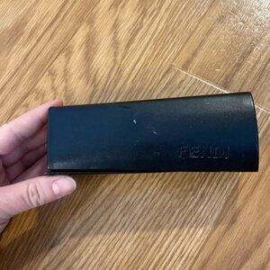Fendi Twist Black Triangle Small Eyeglass Hard Protective Carry Case